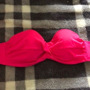 Victoria secret Hot Pink strapless swim top 34D